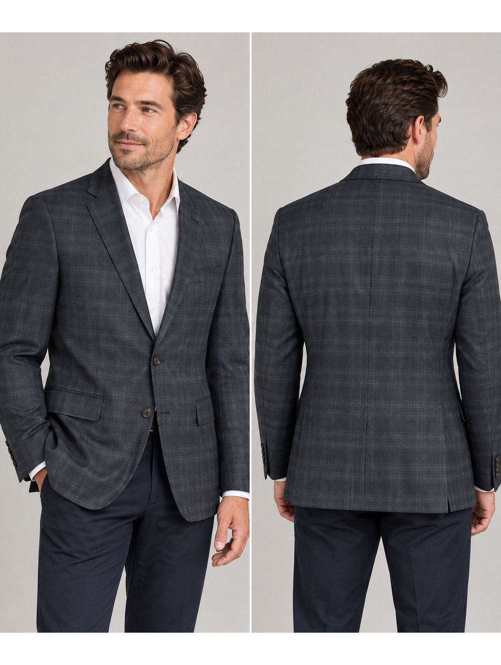 Hugo Boss The James Men's 40R Virgin Wool Plaid Blazer Sport Coat Size 40R